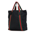 Gucci GG Canvas Web Tote (SHG-FT3n4A)