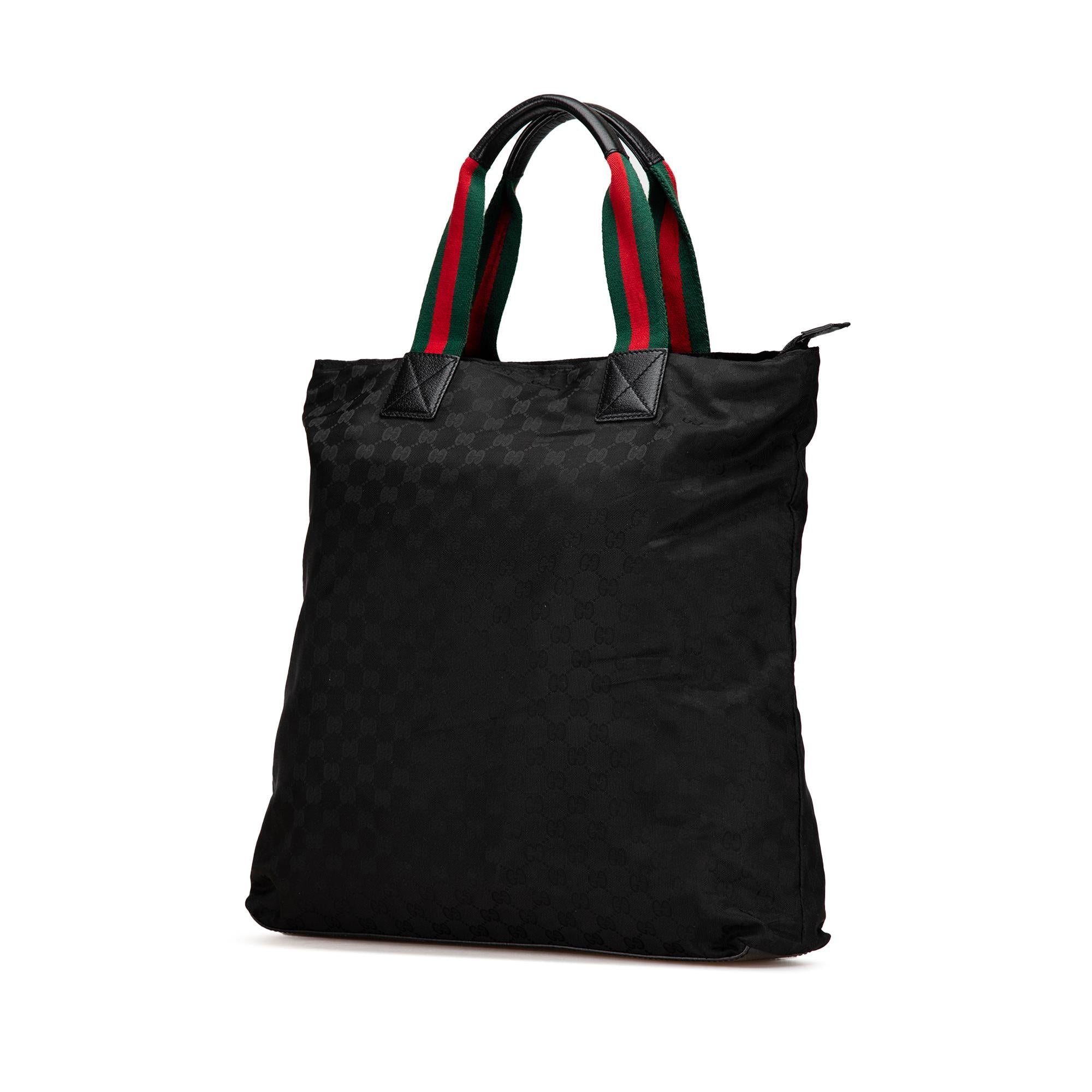Gucci GG Canvas Web Tote (SHG-Bre2Uc)