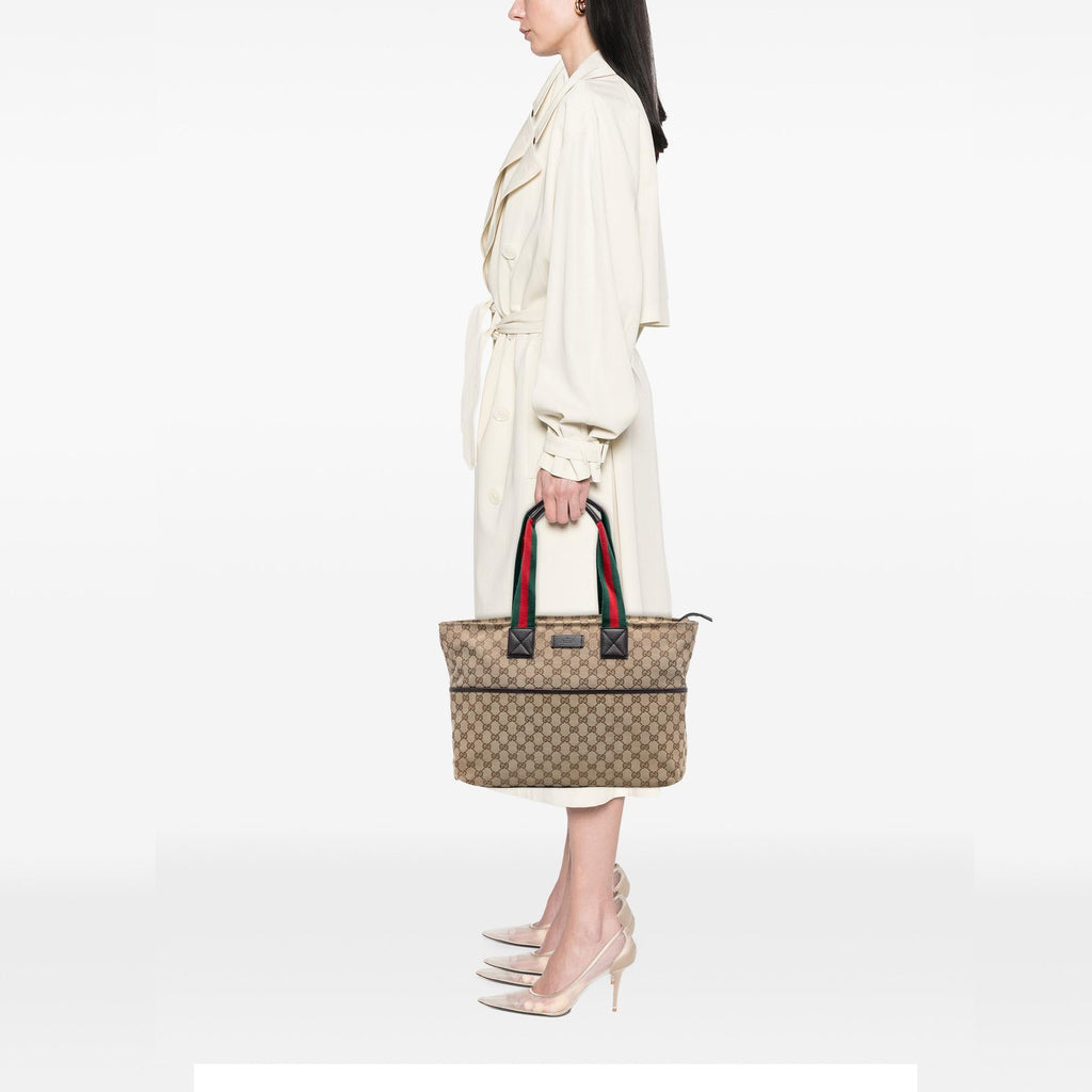 Gucci GG Canvas Web Tote