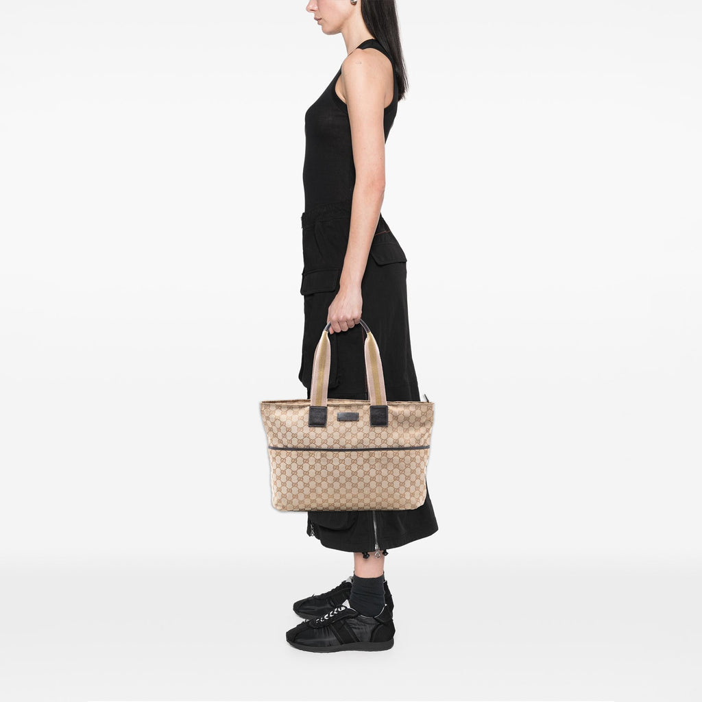 Gucci GG Canvas Web Tote