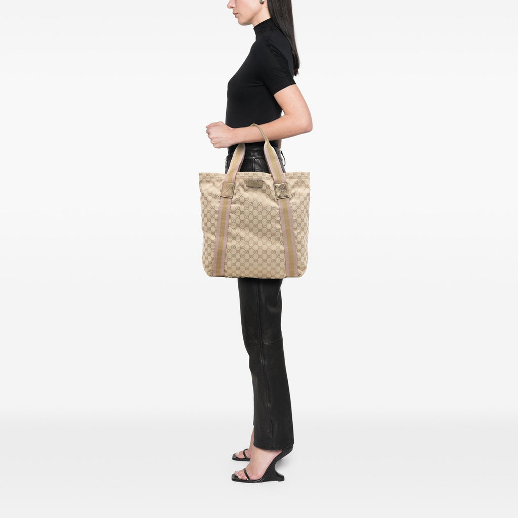 Gucci GG Canvas Web Tote