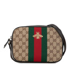 Gucci GG Canvas Webby Bee Crossbody (SHG-5e2Nmh)