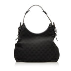 Gucci GG Canvas Wooden Accent Hobo (SHG-35943)