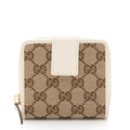 Gucci GG Canvas Zip Around Compact Wallet (SHF-p3f4tY)