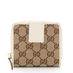 Gucci GG Canvas Zip Around Compact Wallet (SHF-p3f4tY)