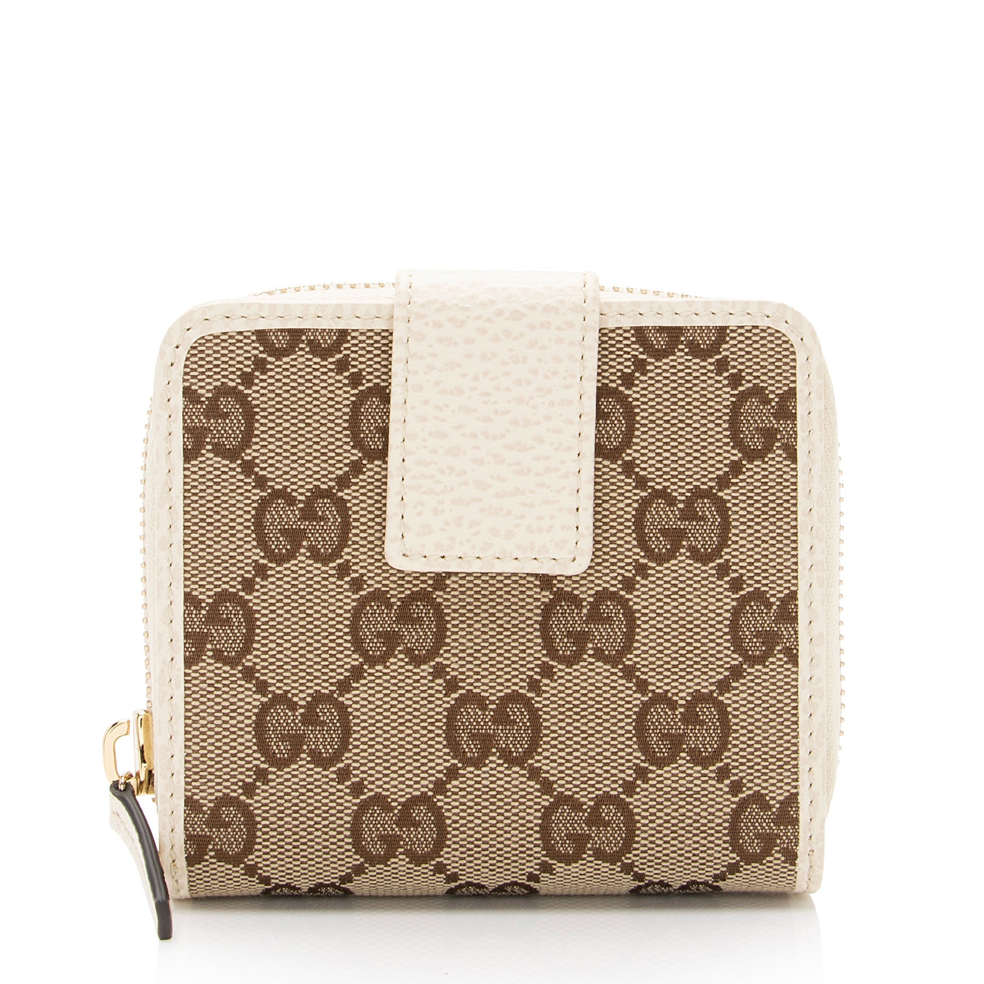 Gucci GG Canvas Zip Around Compact Wallet (SHF-p3f4tY)