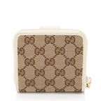 Gucci GG Canvas Zip Around Compact Wallet