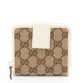Gucci GG Canvas Zip Around Compact Wallet