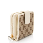 Gucci GG Canvas Zip Around Compact Wallet