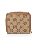 Gucci GG Canvas Zip Around Compact Wallet