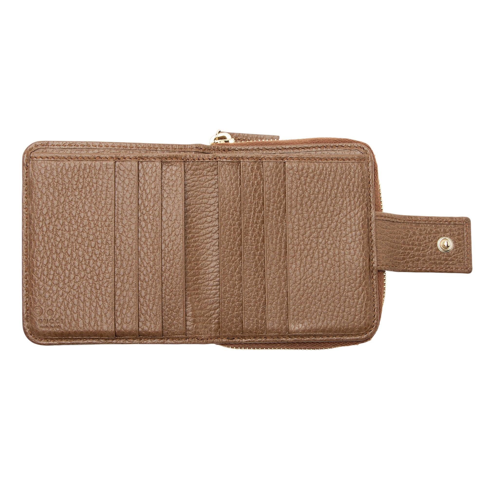 Gucci GG Canvas Zip Around Compact Wallet