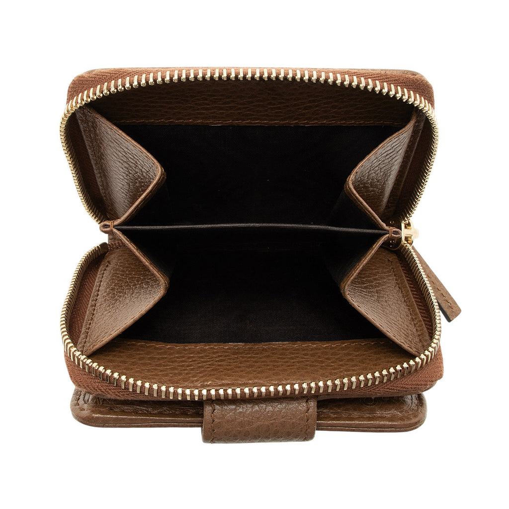 Gucci GG Canvas Zip Around Compact Wallet