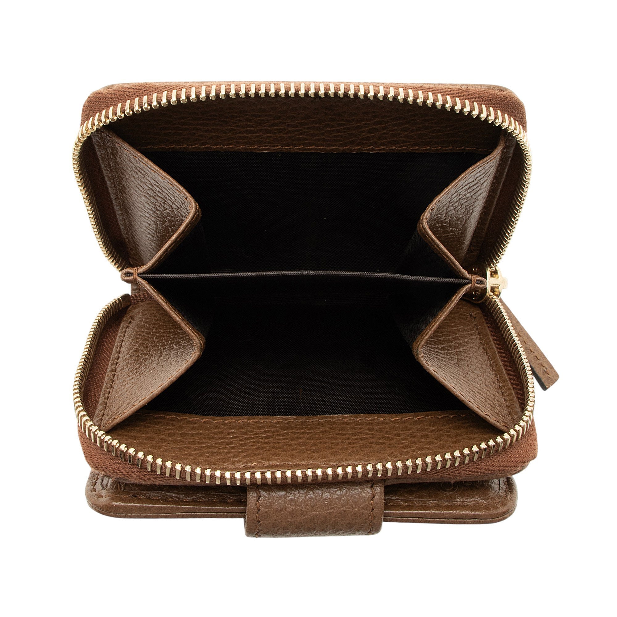 Gucci GG Canvas Zip Around Compact Wallet