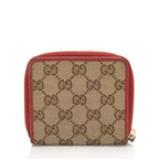 Gucci GG Canvas Zip Around Compact Wallet