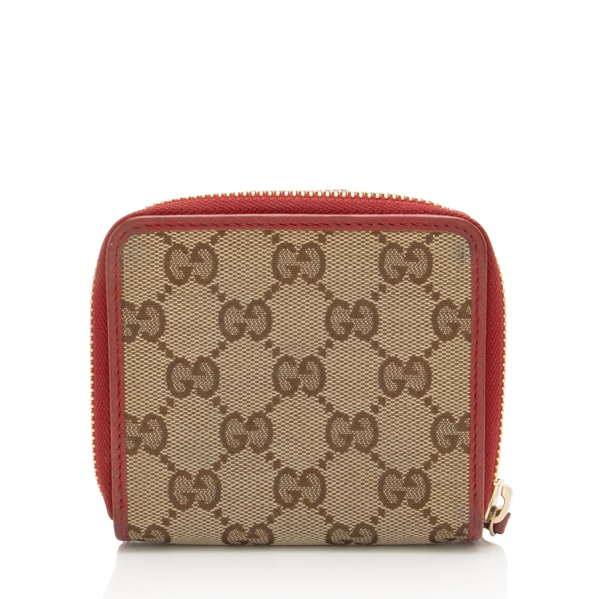 Gucci GG Canvas Zip Around Compact Wallet