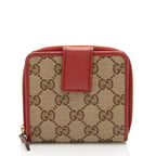 Gucci GG Canvas Zip Around Compact Wallet