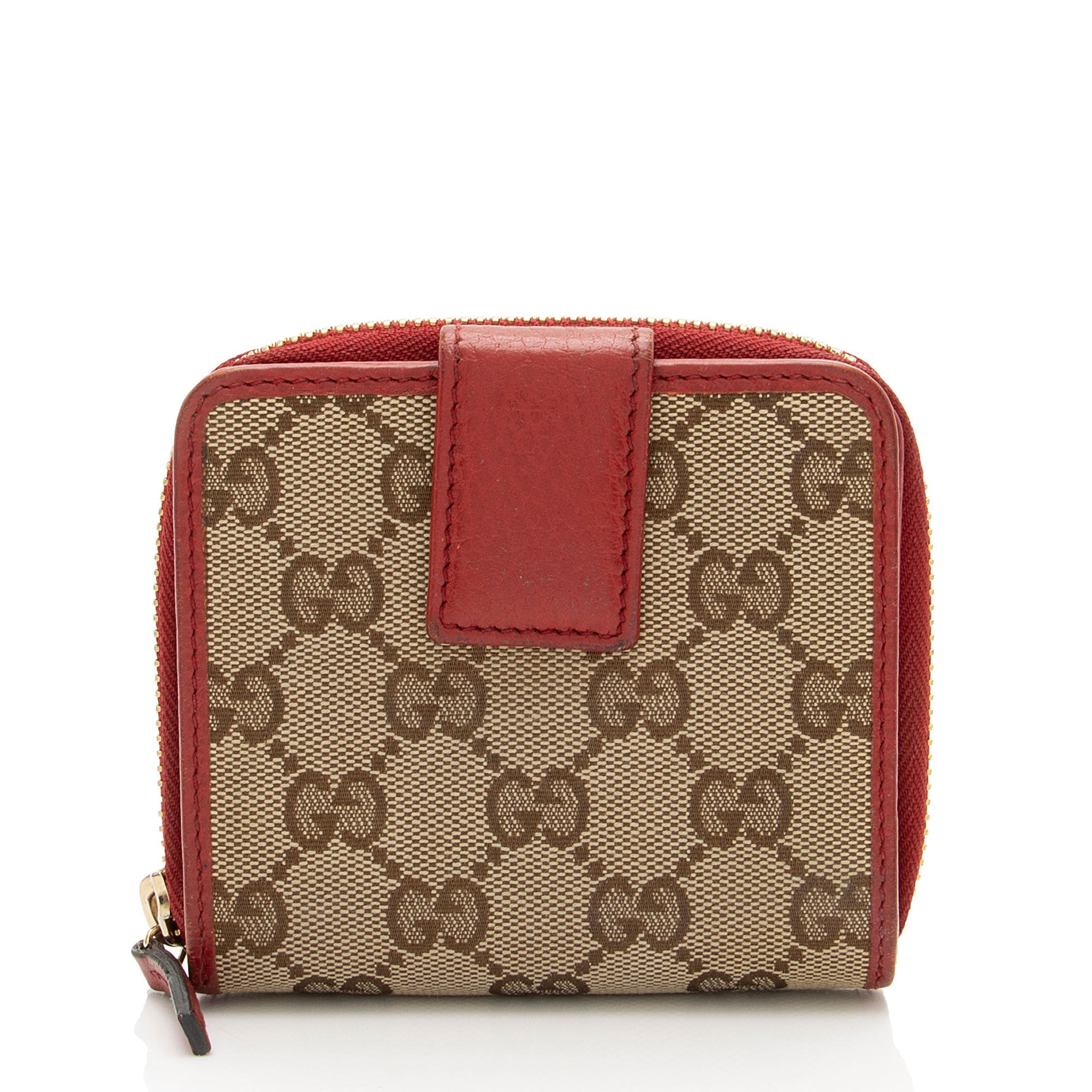 Gucci GG Canvas Zip Around Compact Wallet