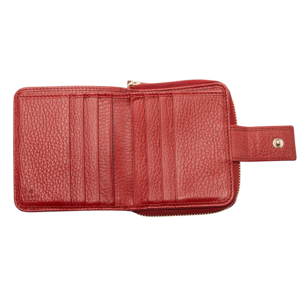Gucci GG Canvas Zip Around Compact Wallet