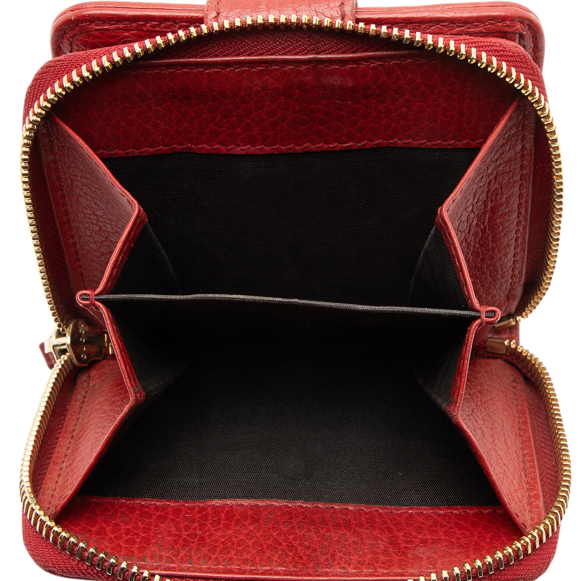 Gucci GG Canvas Zip Around Compact Wallet
