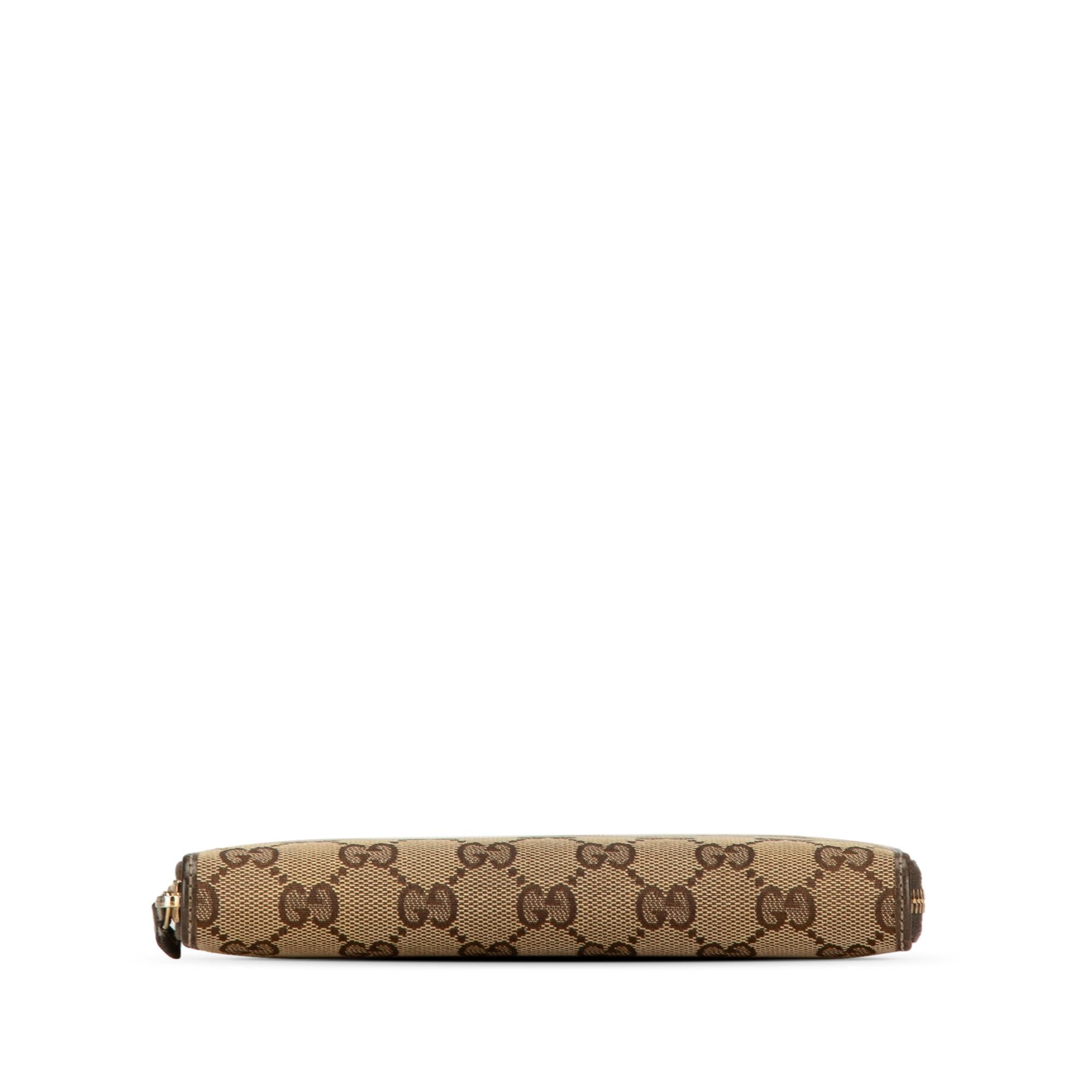 Gucci GG Canvas Zip Around Long Wallet (SHG-1oORUP)