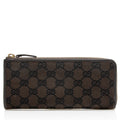 Gucci GG Canvas Zip Around Wallet (SHF-21327)