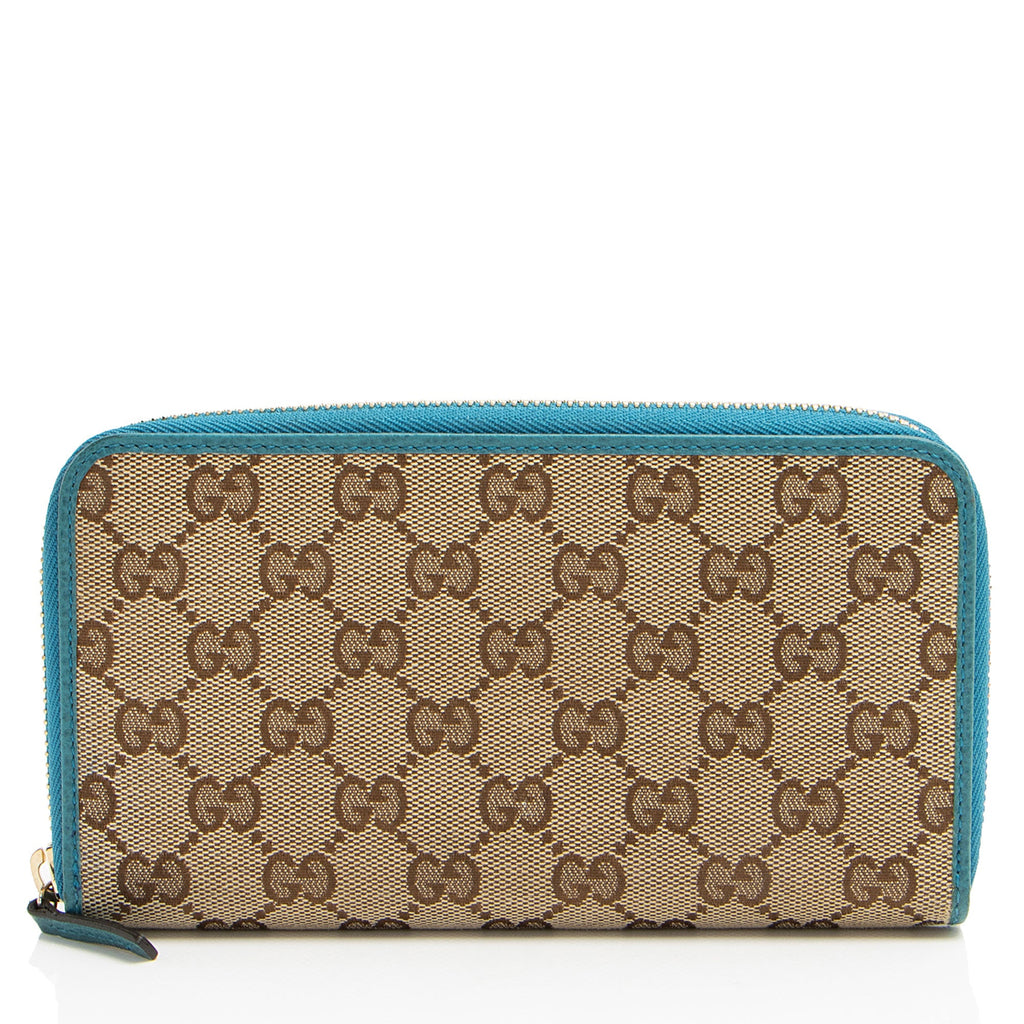 Gucci GG Canvas Zip Around Wallet