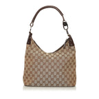 Gucci GG Cavas Ring Handle Zip Shoulder Bag (SHG-34838)