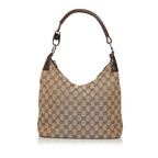 Gucci GG Cavas Ring Handle Zip Shoulder Bag (SHG-34838)