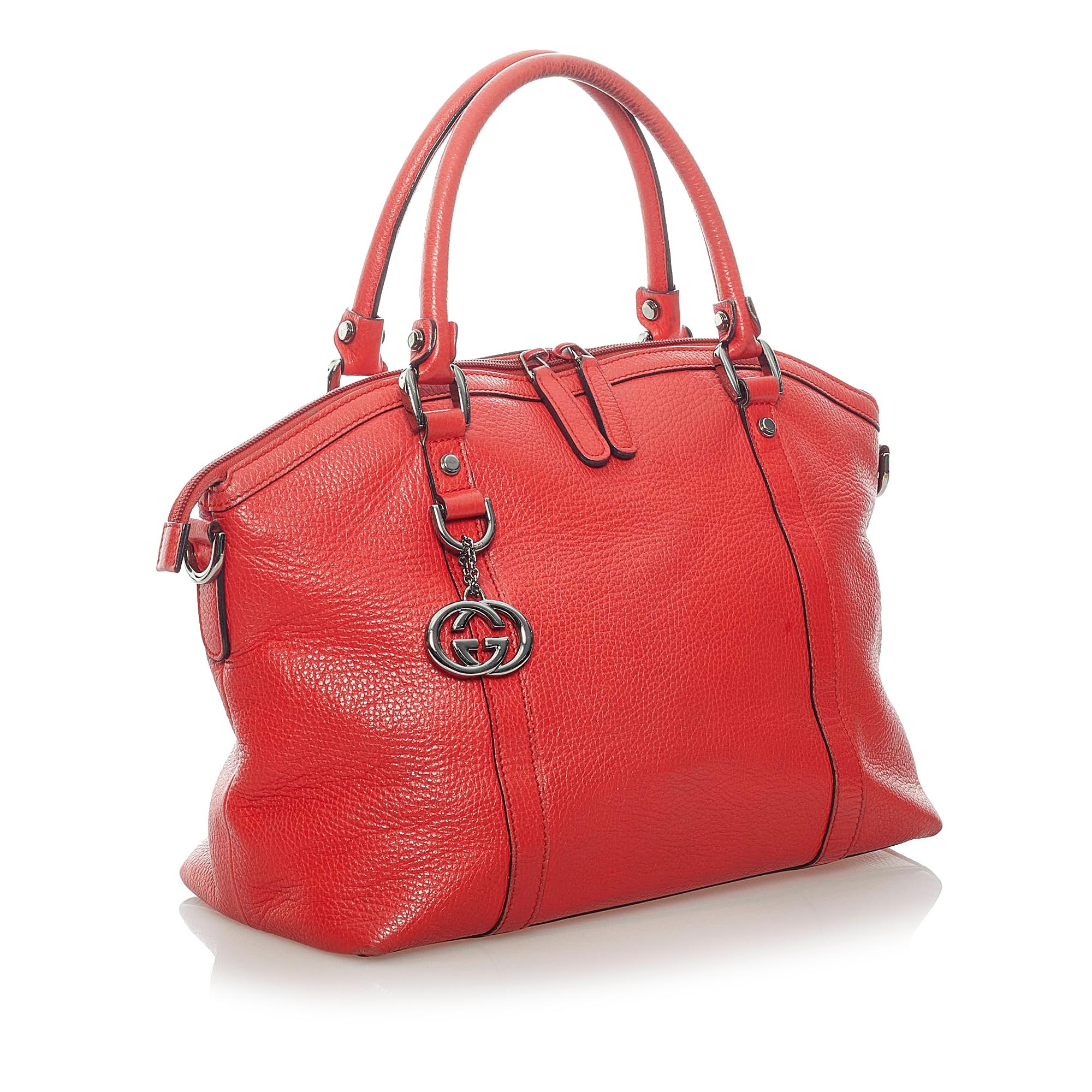 Gucci GG Charm Dome Leather Handbag (SHG-mm3N7y)