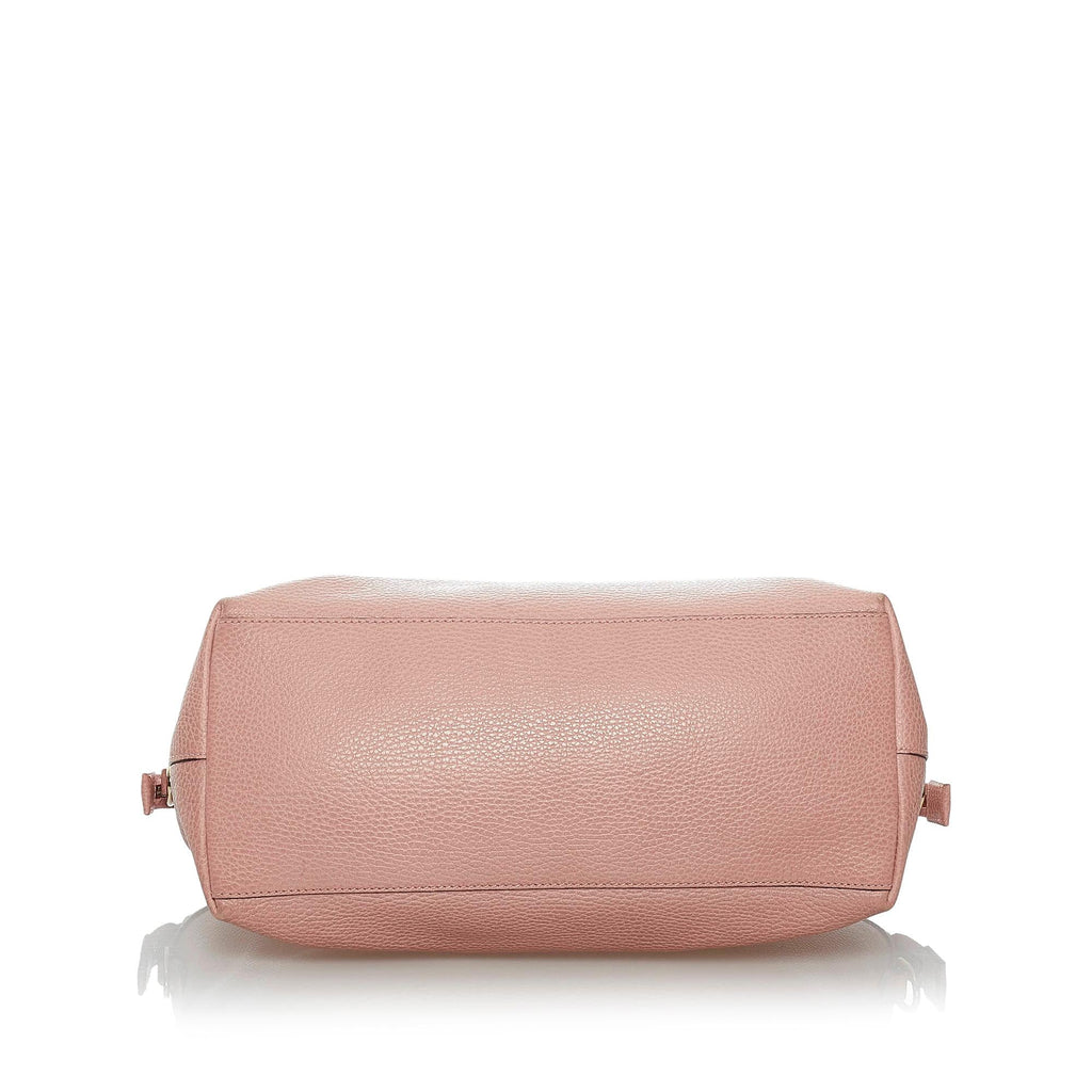 Gucci GG Charm Dome Leather Satchel (SHG-29691)