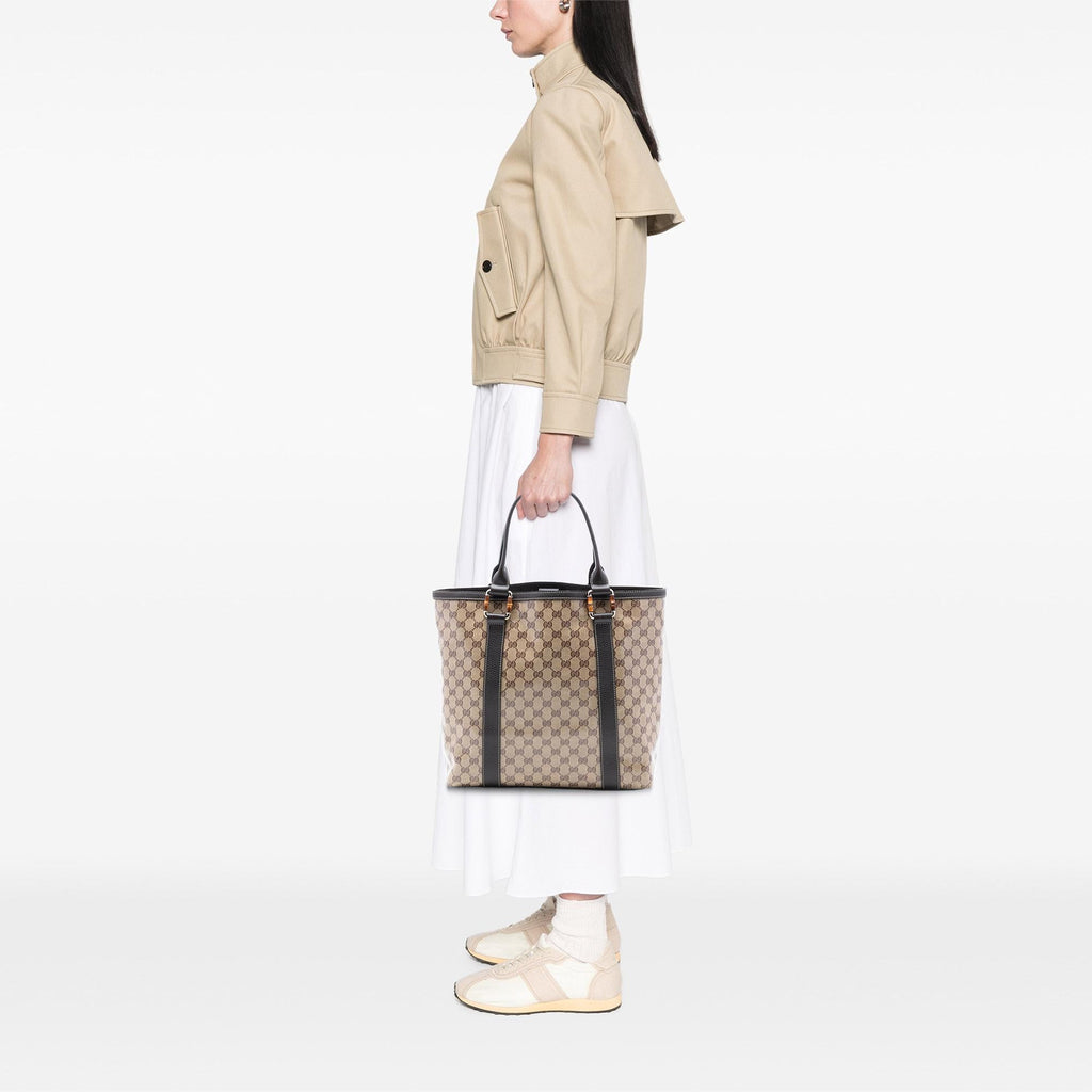 Gucci GG Crystal Bamboo Shopper Tote