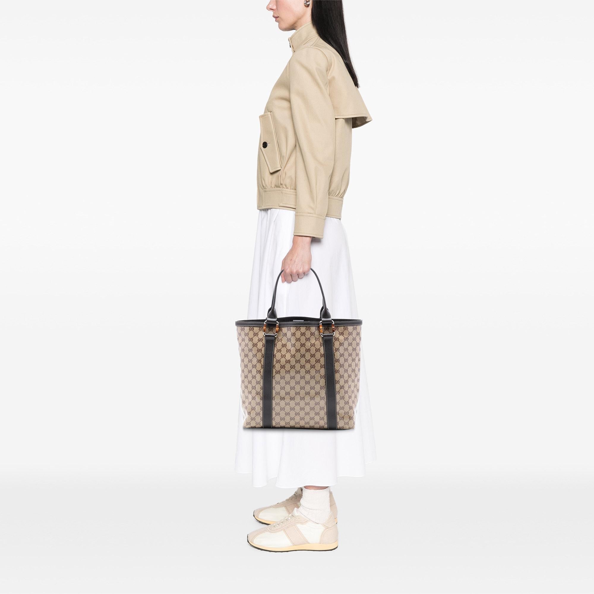 Gucci GG Crystal Bamboo Shopper Tote