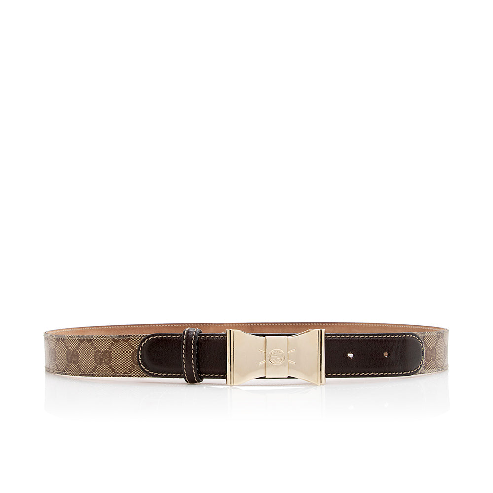 Gucci GG Crystal Bow Belt - Size 34 / 85 (SHF-21348)
