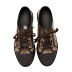 Gucci GG Crystal Leather Sneakers - Size 8 / 38