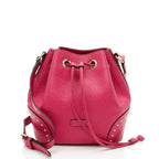 Gucci GG Debossed Diamante Leather Studded Bright Bucket Bag