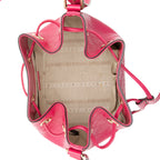 Gucci GG Debossed Diamante Leather Studded Bright Bucket Bag