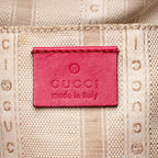Gucci GG Debossed Diamante Leather Studded Bright Bucket Bag