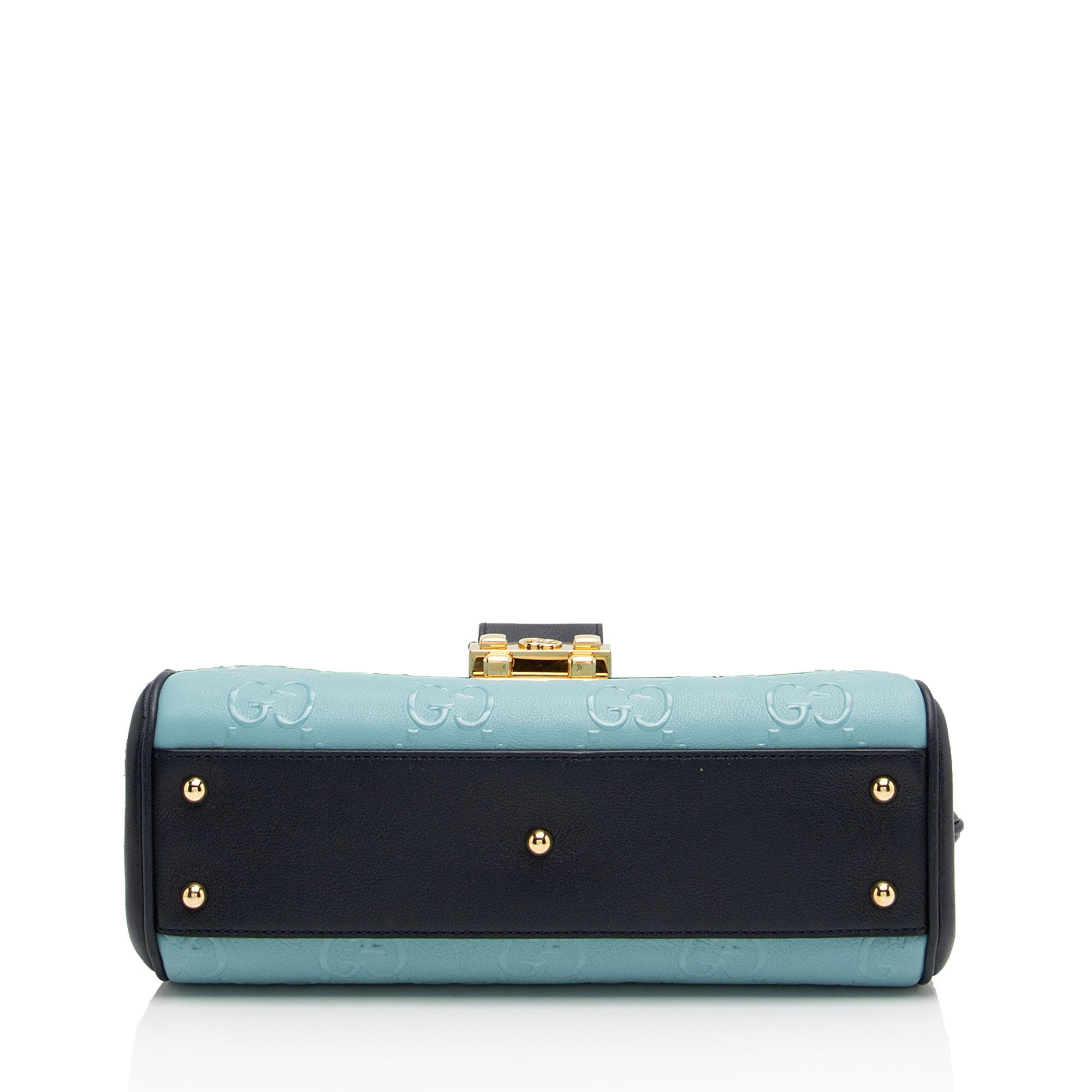 Gucci GG Debossed Leather Small Top Handle (SHF-ur1BGP)