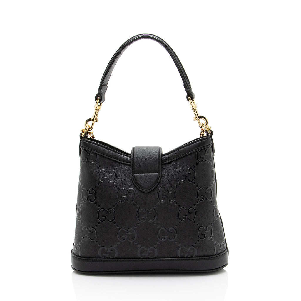 Gucci GG Debossed Leather Wonka Chain Shoulder Bag