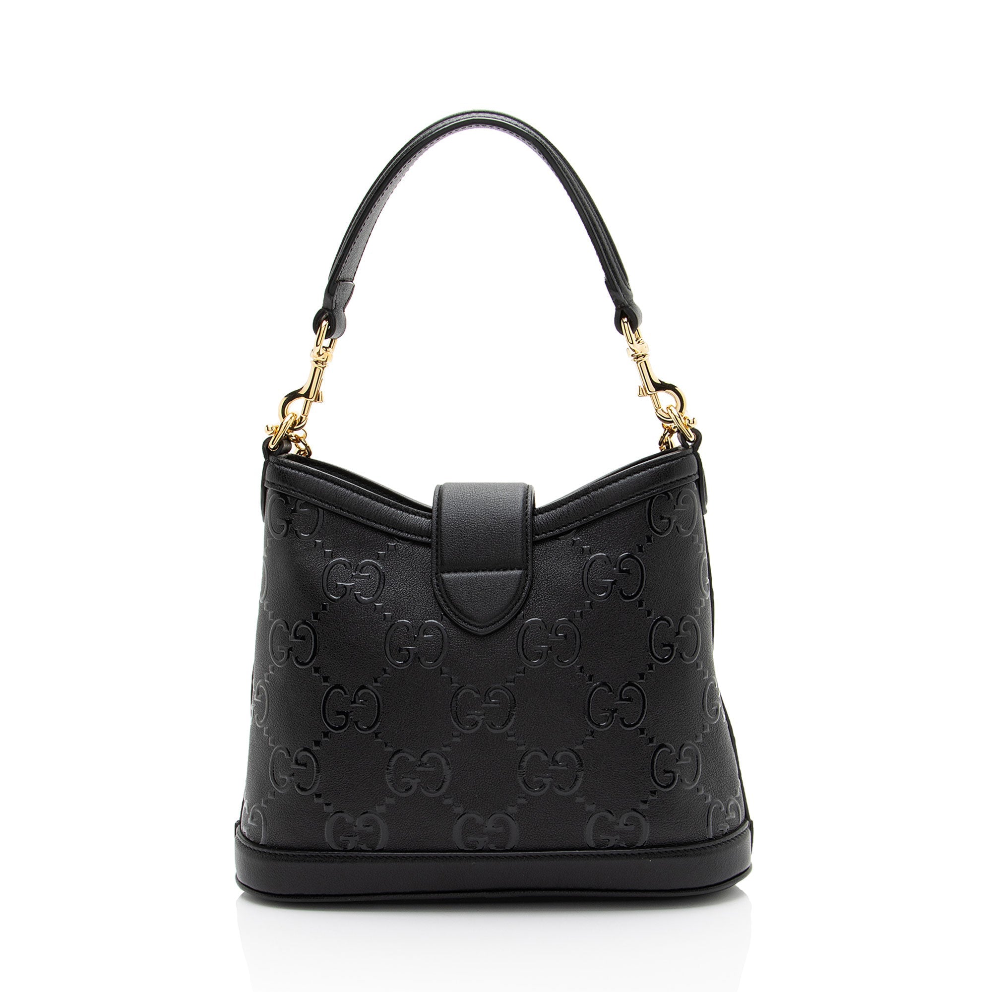 Gucci GG Debossed Leather Wonka Chain Shoulder Bag