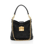 Gucci GG Debossed Leather Wonka Chain Shoulder Bag