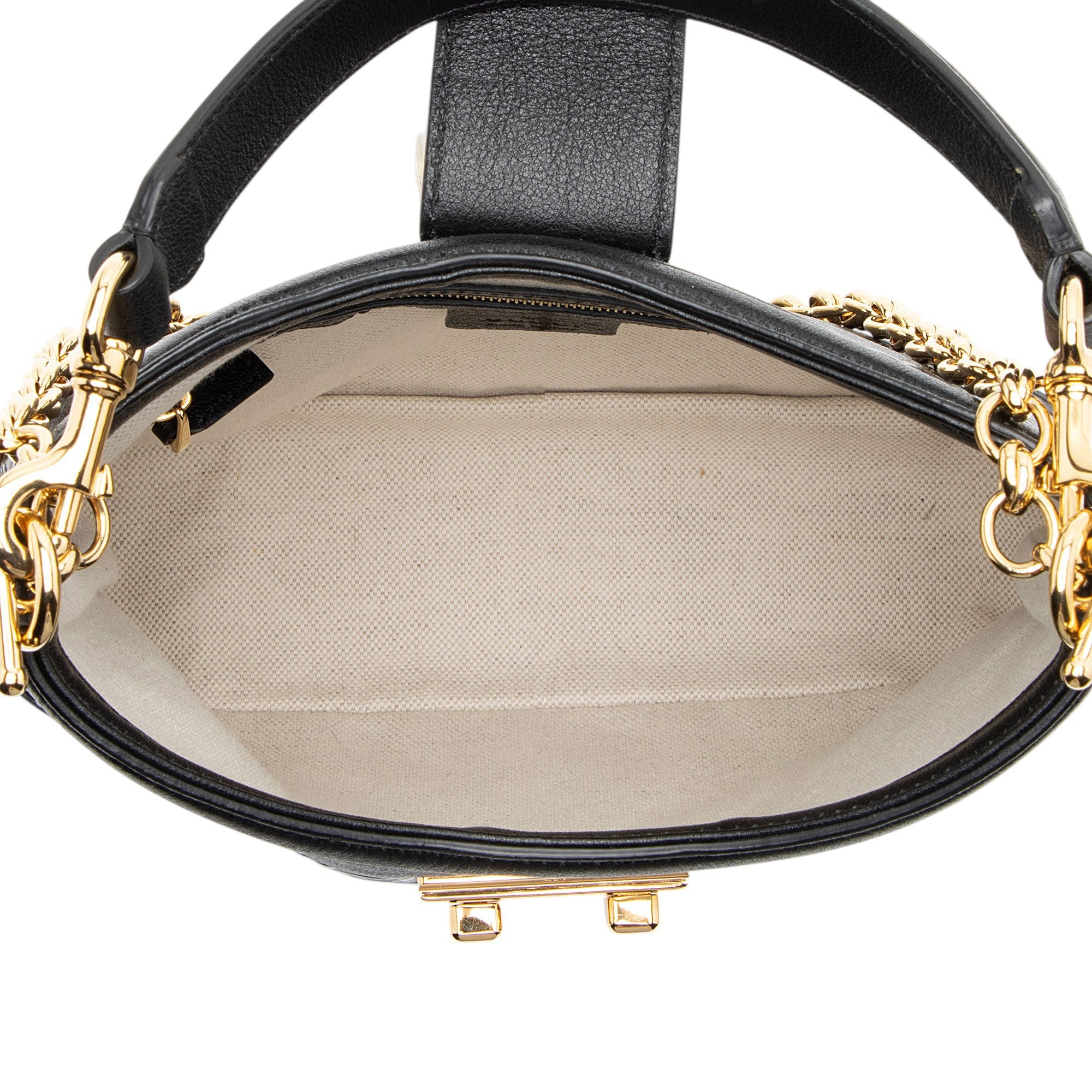 Gucci GG Debossed Leather Wonka Chain Shoulder Bag