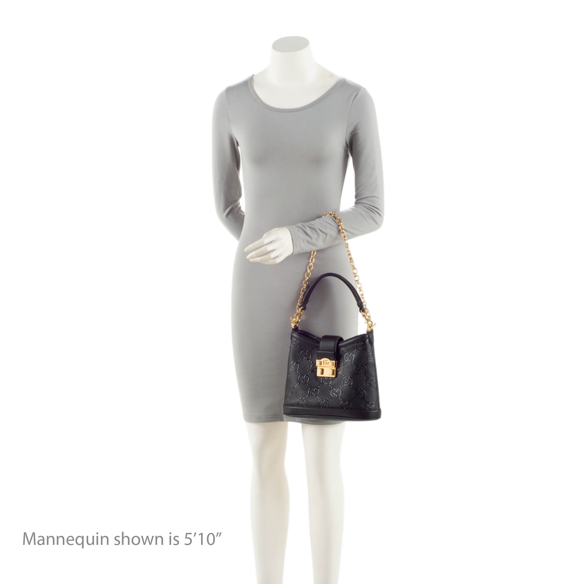 Gucci GG Debossed Leather Wonka Chain Shoulder Bag