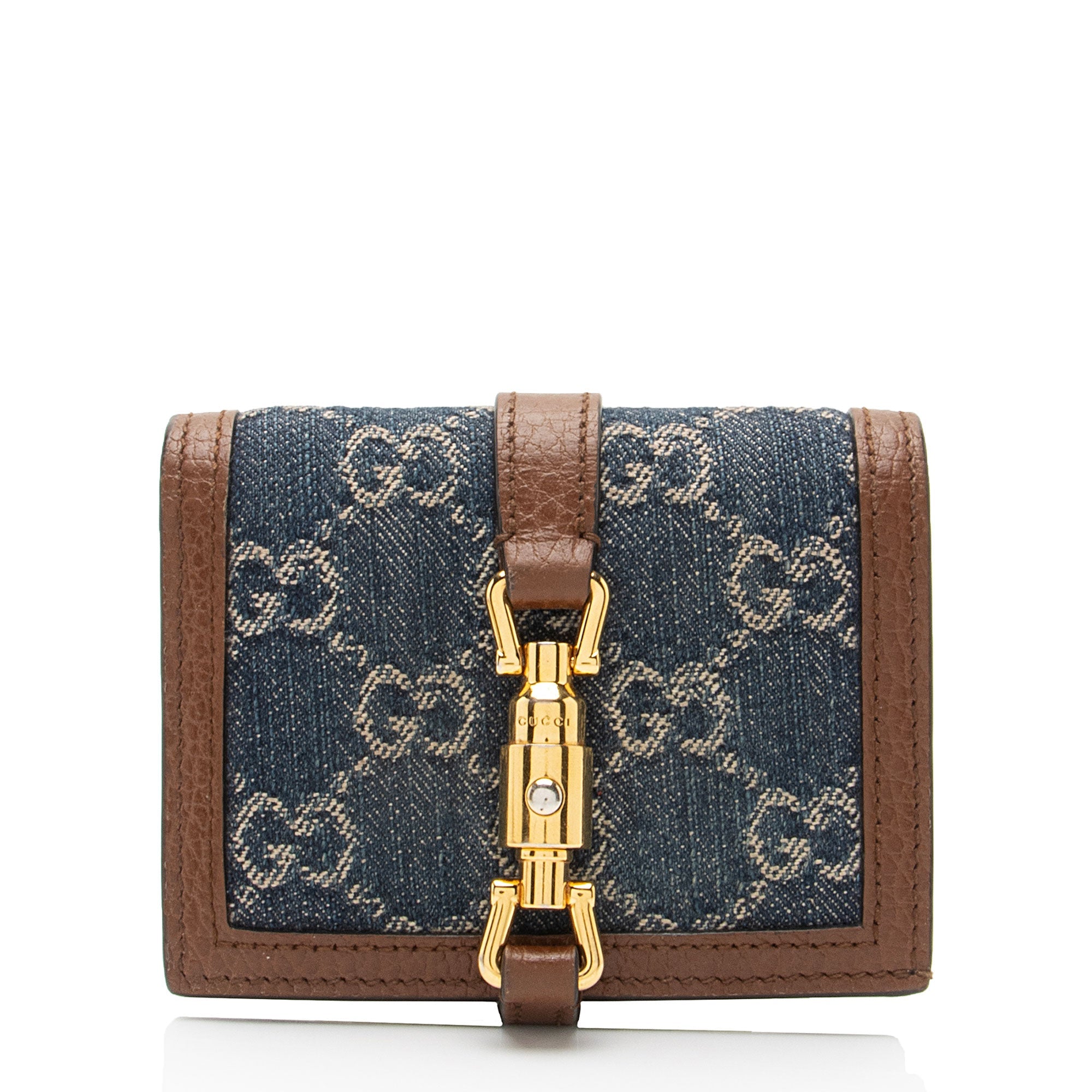 Gucci GG Denim Jackie 1961 Card Case (SHF-iZQjy3)