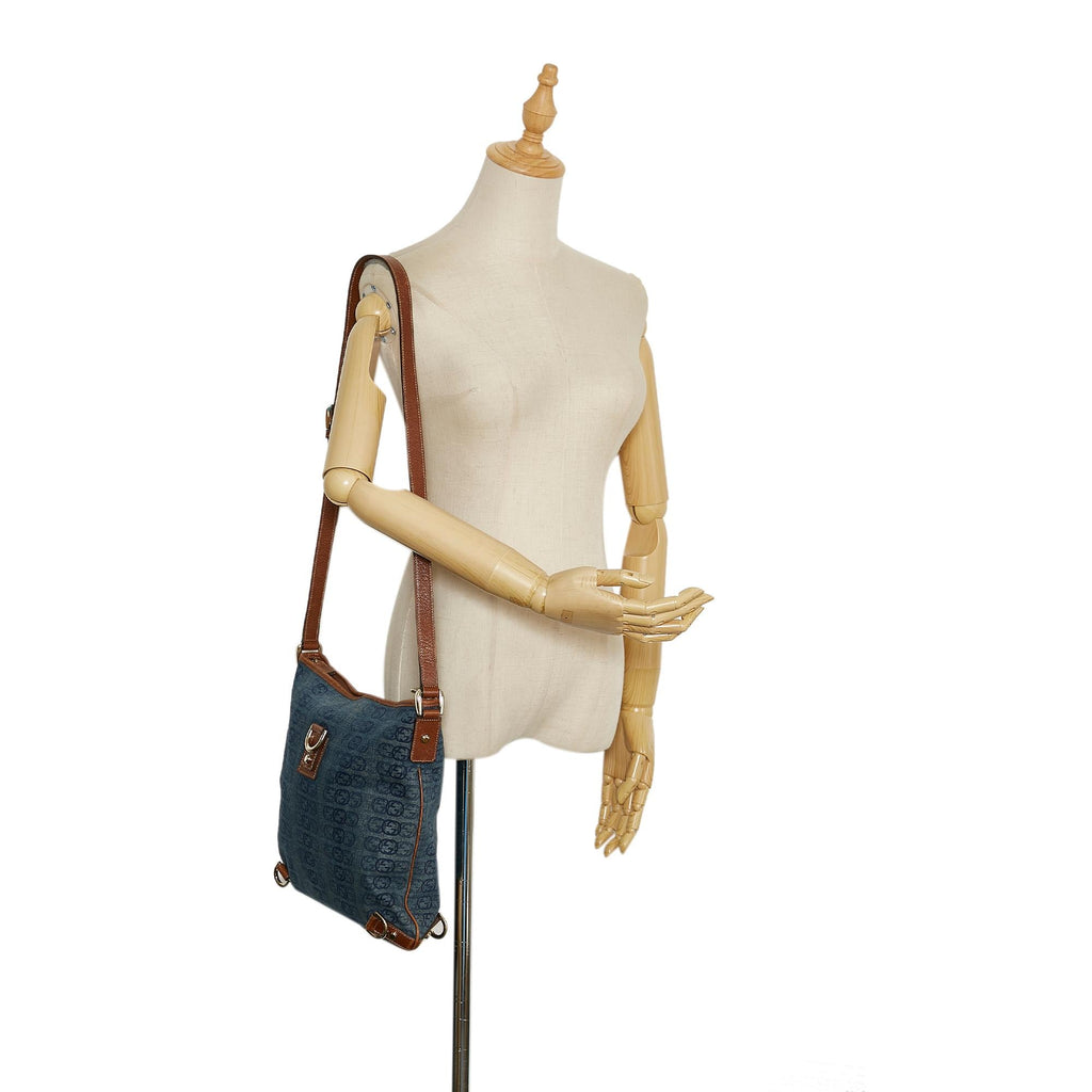Gucci GG Denim Abbey D-Ring Crossbody Bag (SHG-37187)