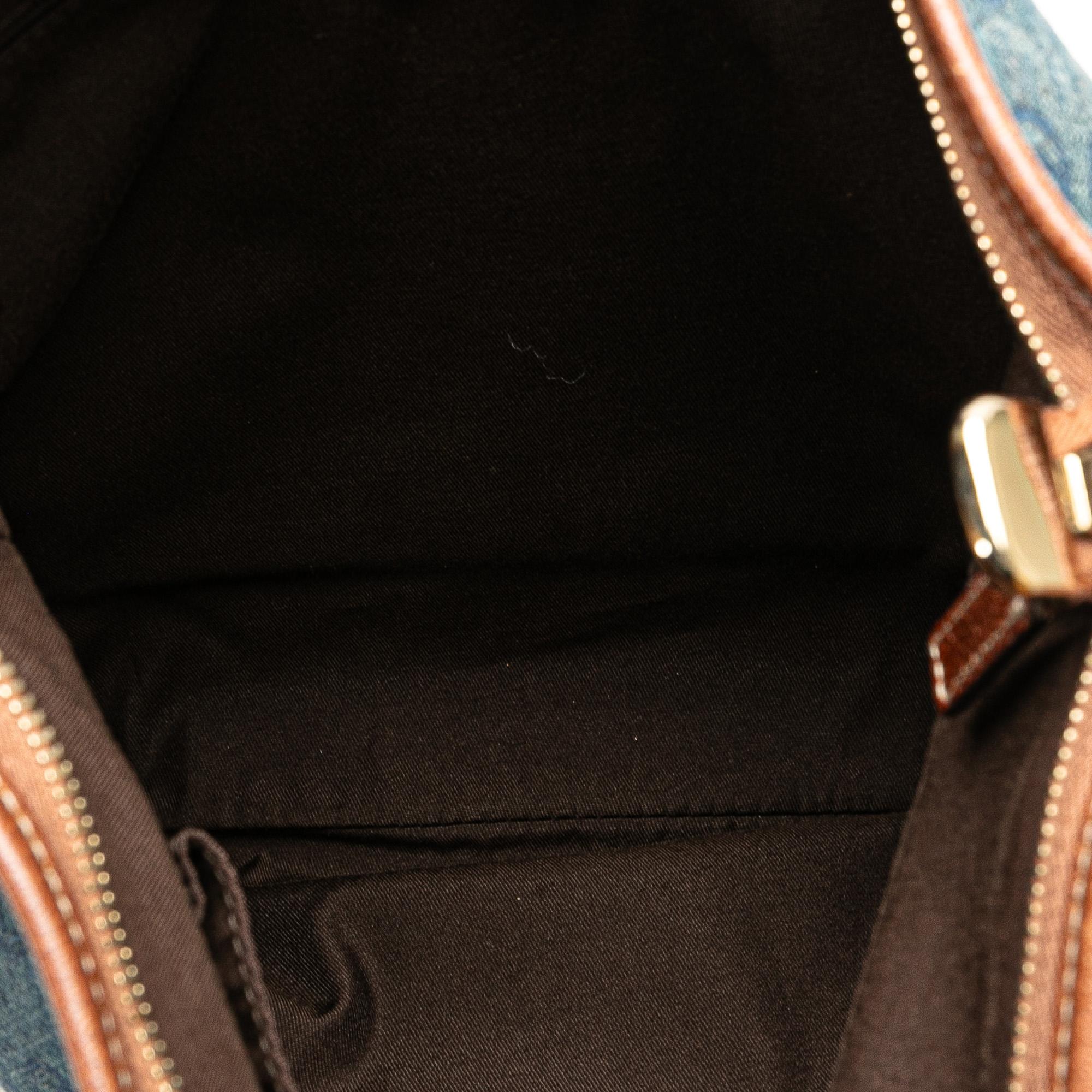 Gucci GG Denim Abbey D-Ring Crossbody Bag