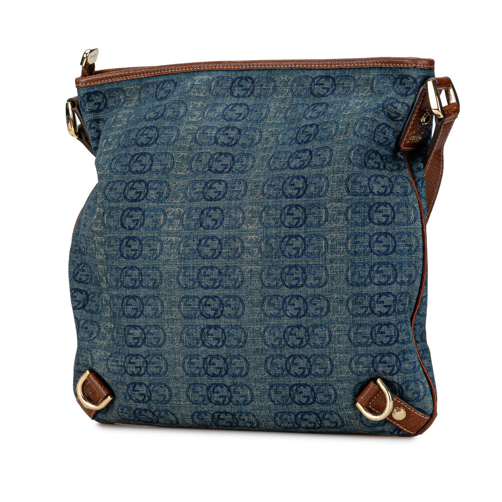 Gucci GG Denim Abbey D-Ring Crossbody Bag