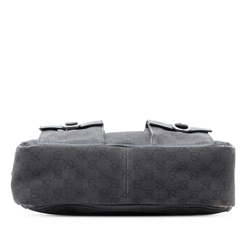 Gucci GG Denim Abbey D Ring Pocket Tote