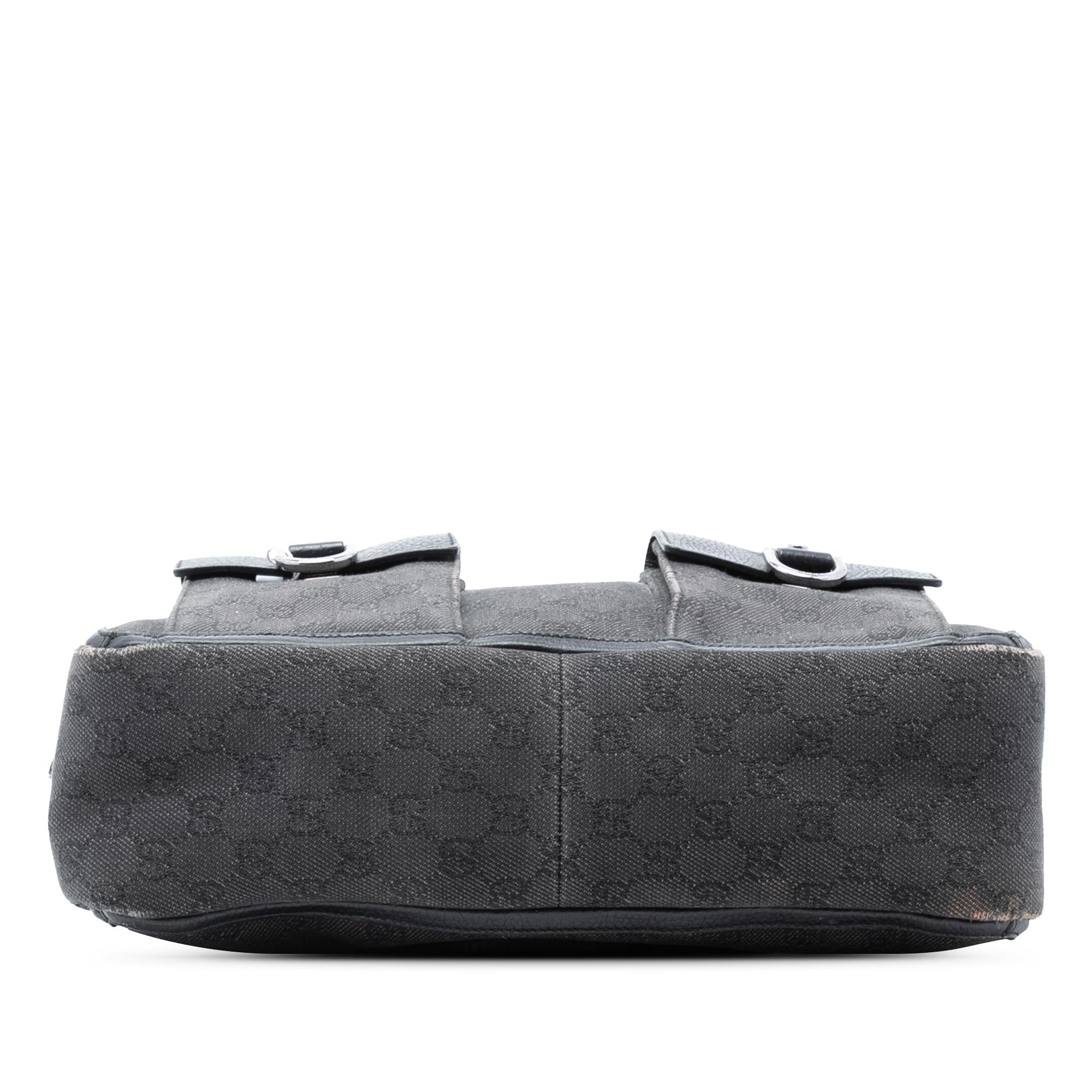 Gucci GG Denim Abbey D Ring Pocket Tote