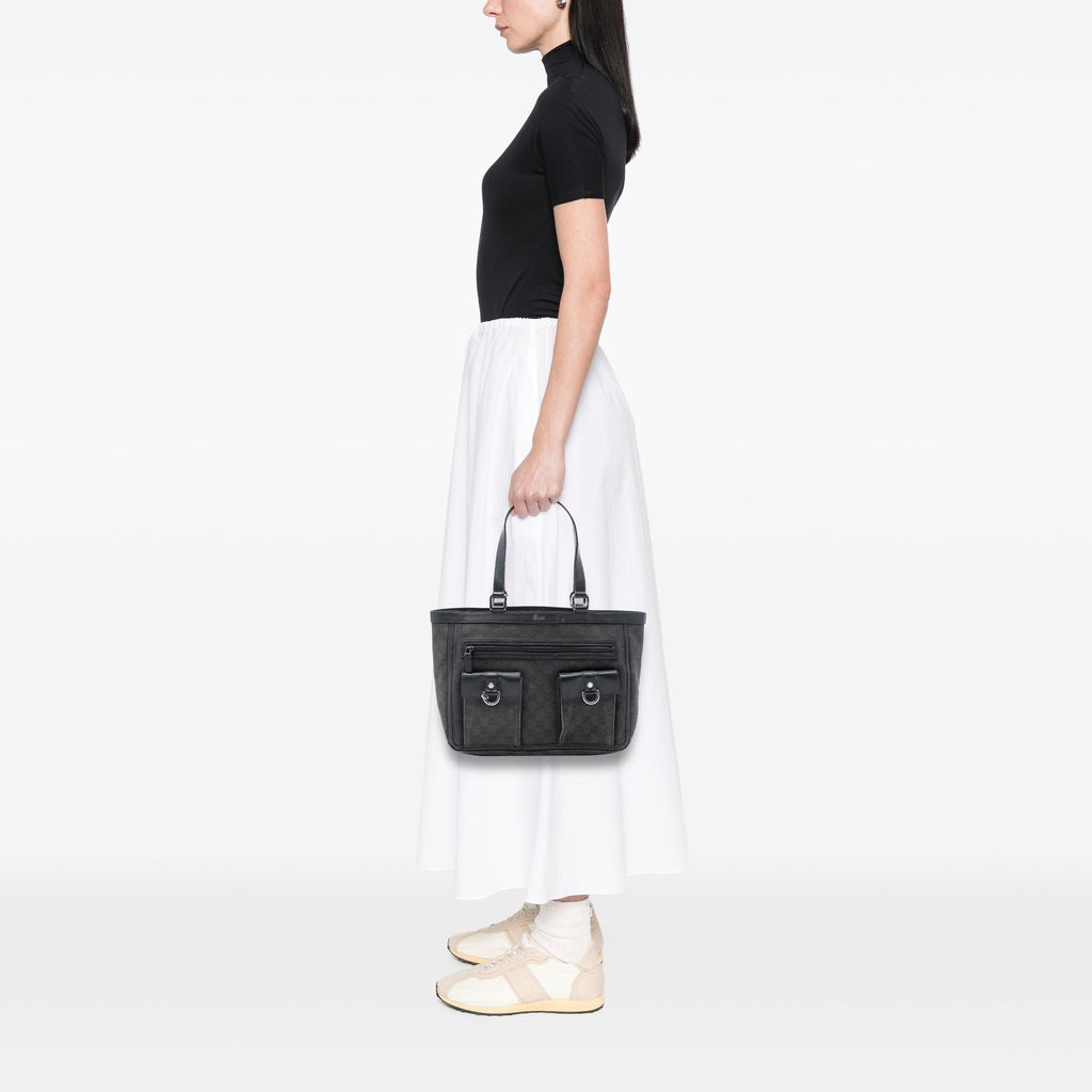 Gucci GG Denim Abbey D Ring Pocket Tote